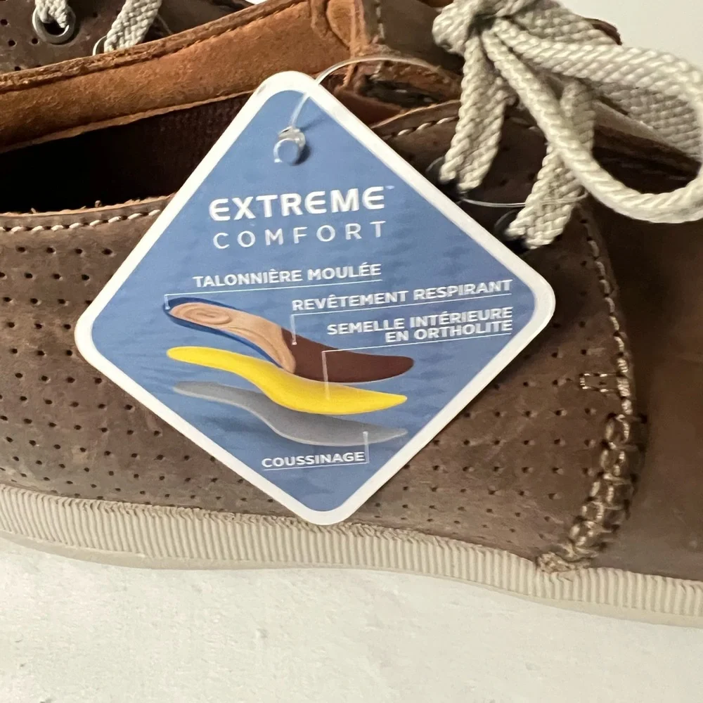 Clark’s Men’s Drift Way Seam Brown Leather‎ Shoes, Size 71/2 M, NWT